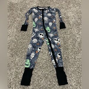 Nightmare Before Christmas Themed One Piece Little Sleepies Pajama